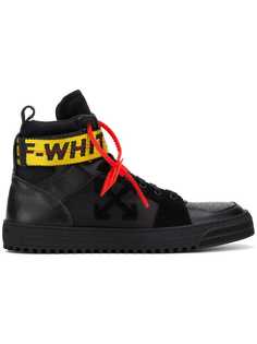 Off-White хайтопы с контрастной отделкой