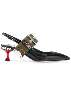 Miu Miu crystal embellished pumps