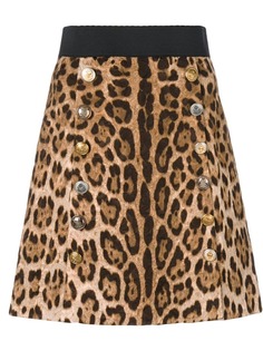 Dolce & Gabbana мини-юбка с леопардовым узором