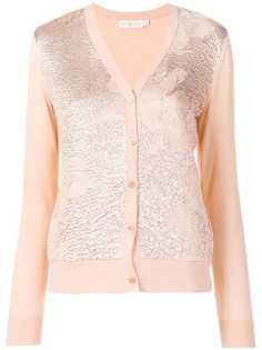 Tory Burch кардиган с цветочным декором спереди