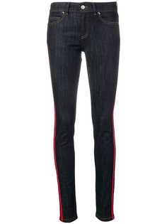 Red Valentino джинсы скинни с полосатой отделкой