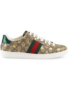 Gucci кроссовки Ace с узором GG Supreme