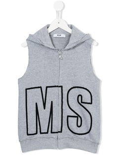 Msgm Kids толстовка с капюшоном без рукавов