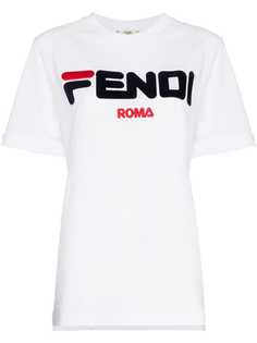 Fendi футболка Fix с вышивкой логотипа