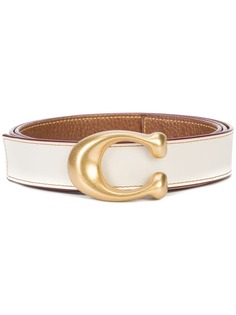 Coach двусторонний ремень с фигурной пряжкой C