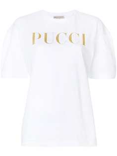 Emilio Pucci футболка с логотипом с блестками