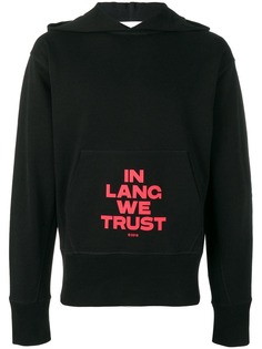 Helmut Lang толстовка с капюшоном In Lang We Trust
