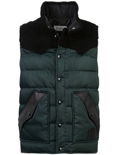 Coach shearling details vest