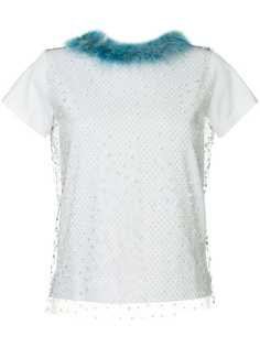 Tu Es Mon Trésor dotted tulle T-shirt