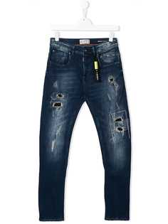 Vingino выбеленные джинсы с потертостями TEEN
