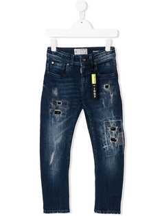 Vingino выбеленные джинсы с потертостями