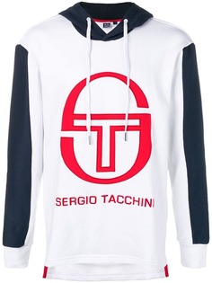 Sergio Tacchini толстовка с капюшоном и контрастным логотипом