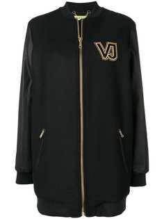 Versace Jeans пальто на молнии с контрастным логотипом