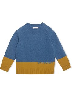 Burberry Kids кашемировый свитер с логотипом вязки интарсия