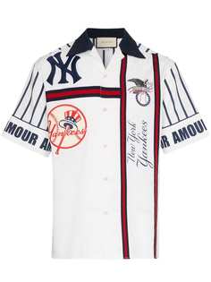 Gucci рубашка с нашивкой NY Yankees