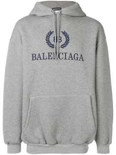 Balenciaga толстовка с капюшоном и логотипом