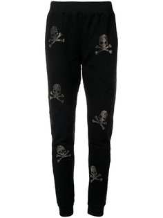 Philipp Plein спортивные брюки с отделкой в виде черепа и костей