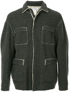 Yohji Yamamoto Vintage куртка на молнии с контрастной отделкой
