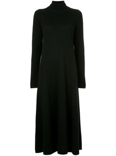 Yohji Yamamoto Vintage трикотажное платье-миди с высоким воротом