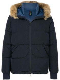 Ps By Paul Smith дутая куртка с отделкой из меха