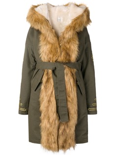 Pinko парка с отделкой с искусственным мехом