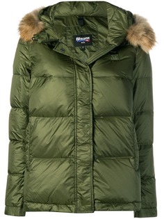 Blauer пуховик с капюшоном с меховой отделкой