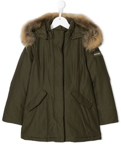 Woolrich Kids куртка с оторочкой из меха енота