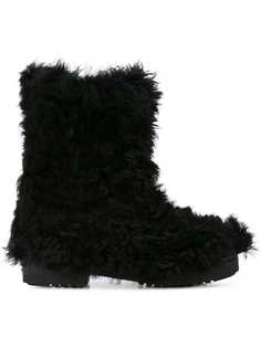 Saint Laurent меховые сапоги