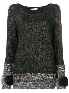 Blumarine джемпер с меховыми манжетами