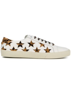 Saint Laurent леопардовые кроссовки Signature Court SL/06 California