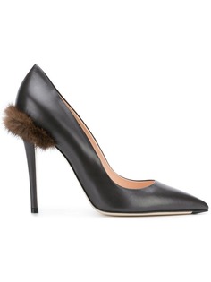 Fendi pompom pointed toe pumps