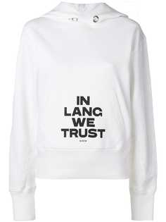 Helmut Lang классическая толстовка с капюшоном и принтом