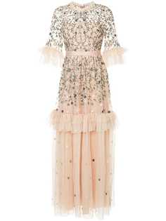 Needle & Thread платье с цветочной вышивкой