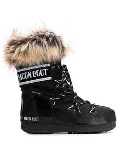Moon Boot сапоги с меховой отделкой