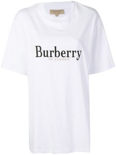 Burberry футболка с вышитым логотипом