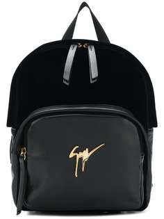 Giuseppe Zanotti Design logo plaque backpack