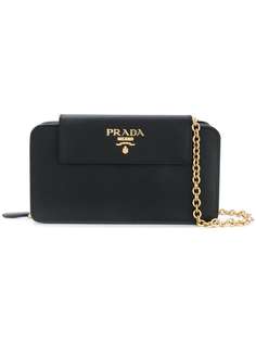 Prada Saffiano zipped clutch