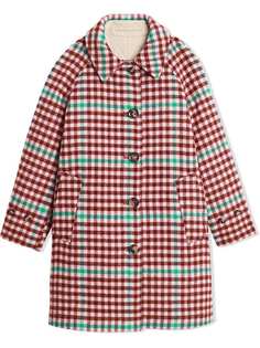 Burberry Kids двухстороннее пальто в клетку