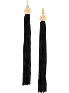 Saint Laurent серьги с длинными кисточками
