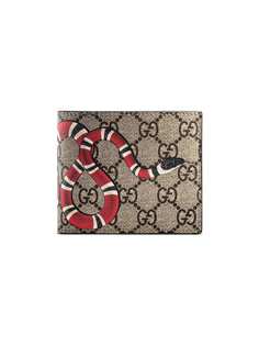 Gucci кошелек с принтом Kingsnake и узором GG Supreme