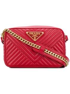 Prada quilted logo cross-body bag