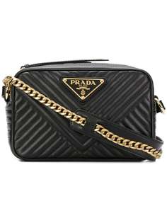 Prada quilted logo cross-body bag
