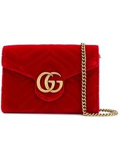 Gucci кошелек GG Marmont на цепочке