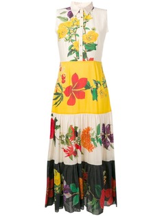 Carolina K платье-рубашка макси с цветочным принтом