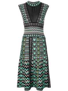 M Missoni платье миди с узором зигзаг