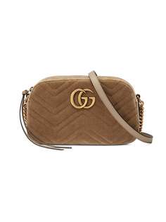 Gucci маленькая бархатная сумка на плечо GG Marmont