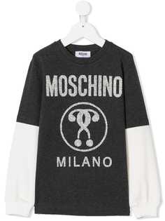 Moschino Kids футболка с принтом