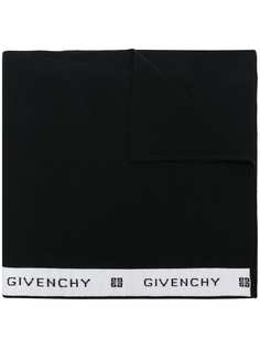 Givenchy полосатый шарф с логотипом вязки интарсия