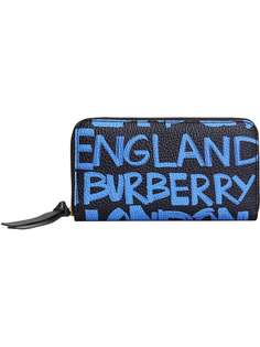 Burberry кошелек с круговой молнией и рисунком в духе граффити