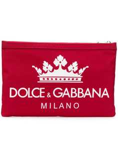 Dolce & Gabbana клатч-конверт с логотипом
